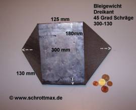 052 Dreikant Bleigewicht 300-130-45 Grad - Bild vergr��ern 