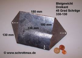 051 Dreikant Bleigewicht 330-130-45 Grad - Bild vergr��ern 