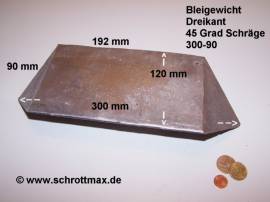 043 Dreikant Bleigewicht 300-90-45 Grad - Bild vergr��ern 