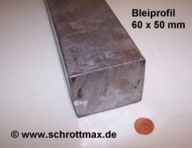 054 Blei Vierkantprofil 60 x 50 - 100 mm - Bild vergr��ern 