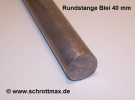 040 Blei Vollstange rund � 40 - 100 mm - Bild vergr��ern 