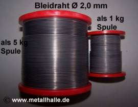102 Bleidraht  2,0 mm auf 1 kg Spule - Bild vergrern 