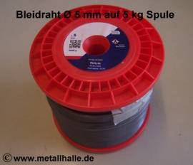 505 Bleidraht � 5,0 mm auf 5 kg Spule - Bild vergr��ern 