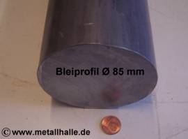 085 Blei Vollstange � 85 - 100 mm - Bild vergr��ern 