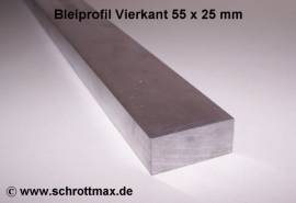 052 Blei Vierkantprofil 55 x 25 -100 mm - Bild vergrern 