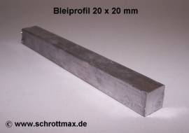 046 Blei Vierkantprofil 20 x 20 - 100 mm - Bild vergr��ern 