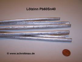 040 Stangenl�tzinn Pb60Sn40 zum Gie�en und L�ten - Bild vergr��ern 