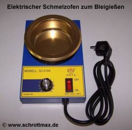 202 elektrischer Schmelzofen Schmelztiegel � 10 cm - Bild vergr��ern 