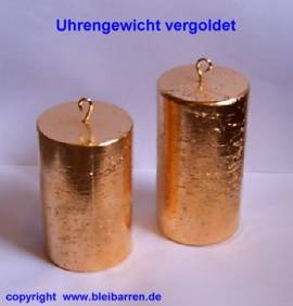007 Zuggewicht / Uhrengewicht fr Wanduhr 3,00 kg - Bild vergrern 