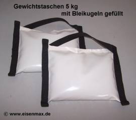 205 Gewichtstasche 5 kg mit Bleikugeln � 2,5 mm gef�llt - Bild vergr��ern 