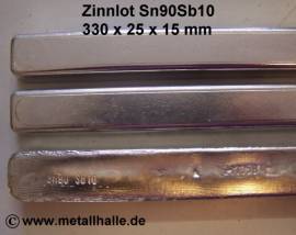 090 Zinnlot Sn90Sb10 als Dreikantstangen - Bild vergrern 