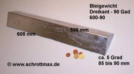 040 Dreikant Bleigewicht 600-90-winklig - Bild vergr��ern 