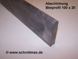071 Bleiprofil mit Nut 100 x 20 - 100 mm - Bild vergr��ern 